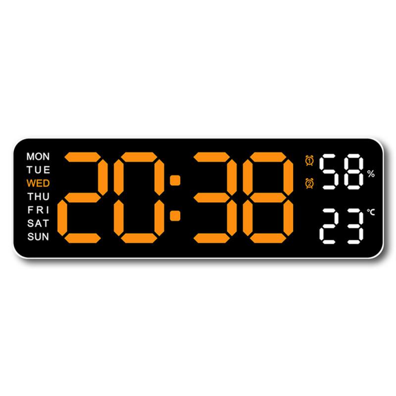 LED-Digital-Wanduhr, großes Anzeige, batteriebetriebener Wecker mit Temperatur, Datum, Woche, Schreibtisch und Wanduhr, Часы Espero: verrotten