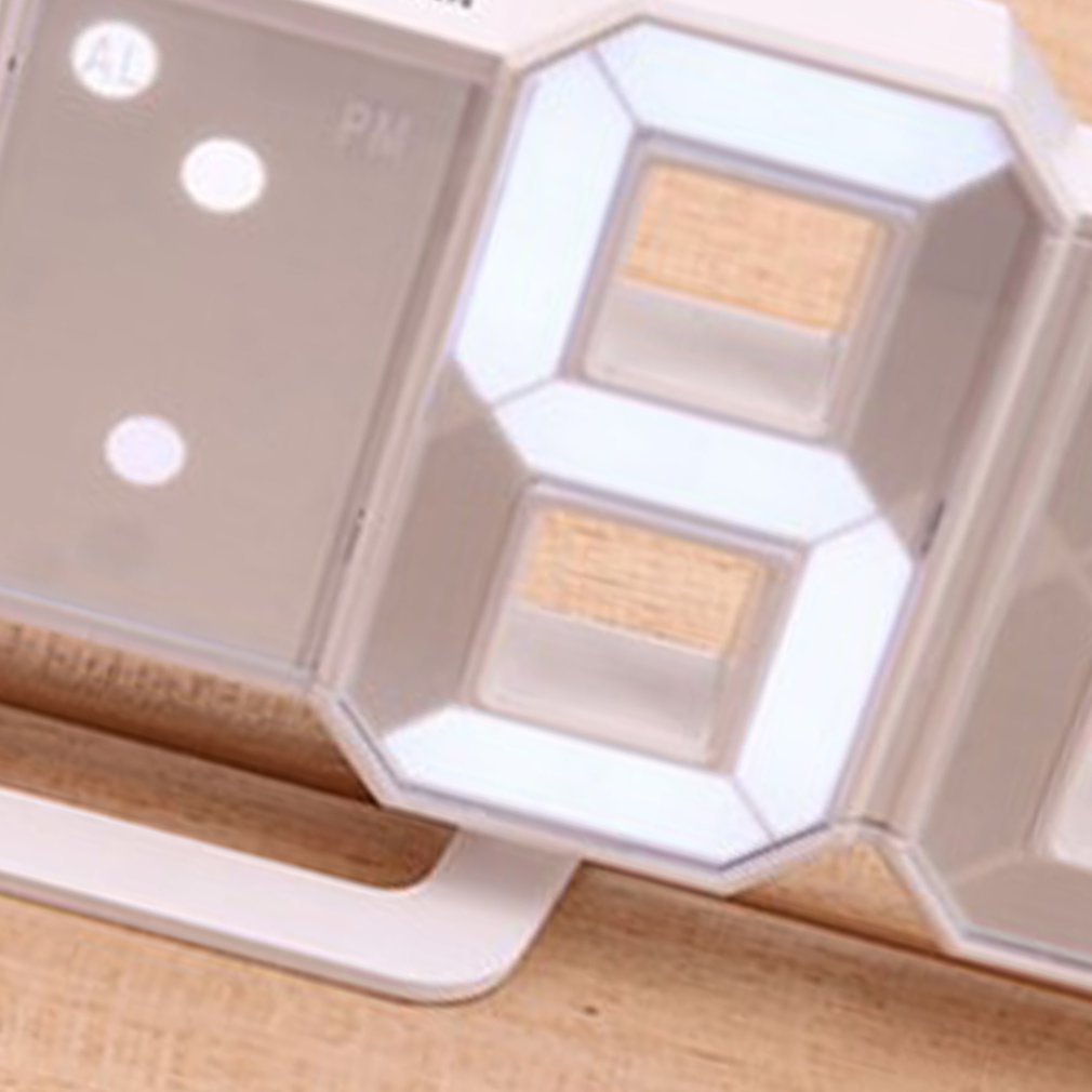 Office 3D Alarm Clock Multifunctional LED Digital Wall Clock Sound Control Stereo Alarm Clock