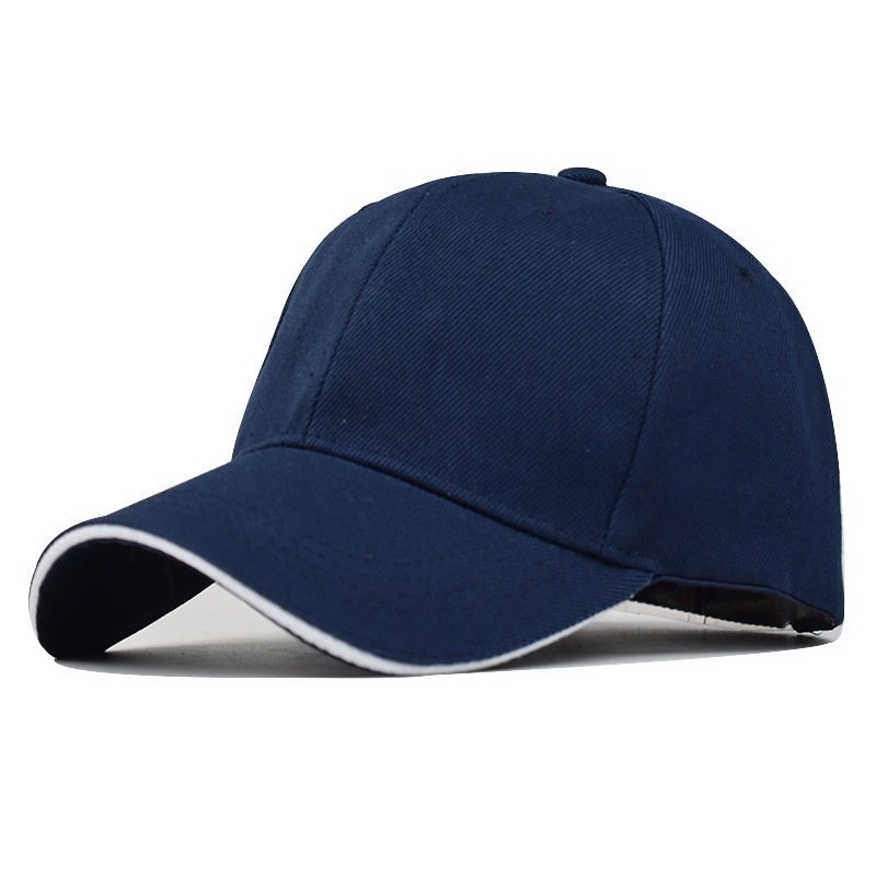 Baseball Cap Snapback Hat Polyester Thick Spring Autumn Cap Pure color cap keep warm Hip Hop Fitted Cap For Men Women: Navy