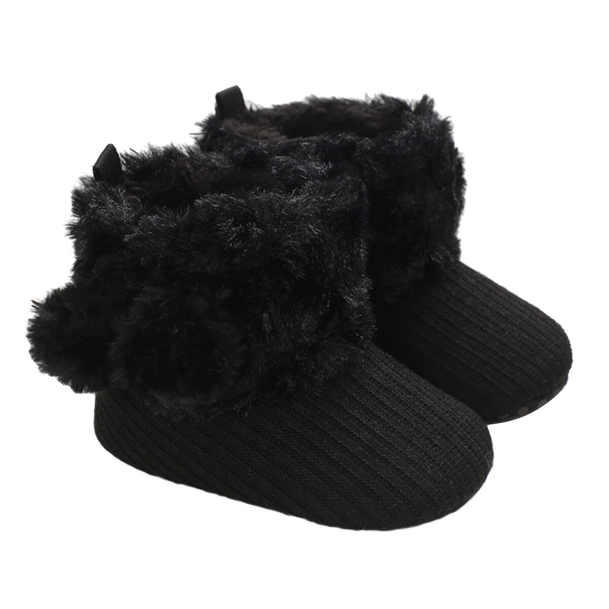 0-18M Kleinkind freundlicher Baby Mädchen Jungen Schnee Stiefel Winter Weiche Faux Pelz Rippe betroffen Warme Booties Anti-Unterhose Kleinkind Prewalkers