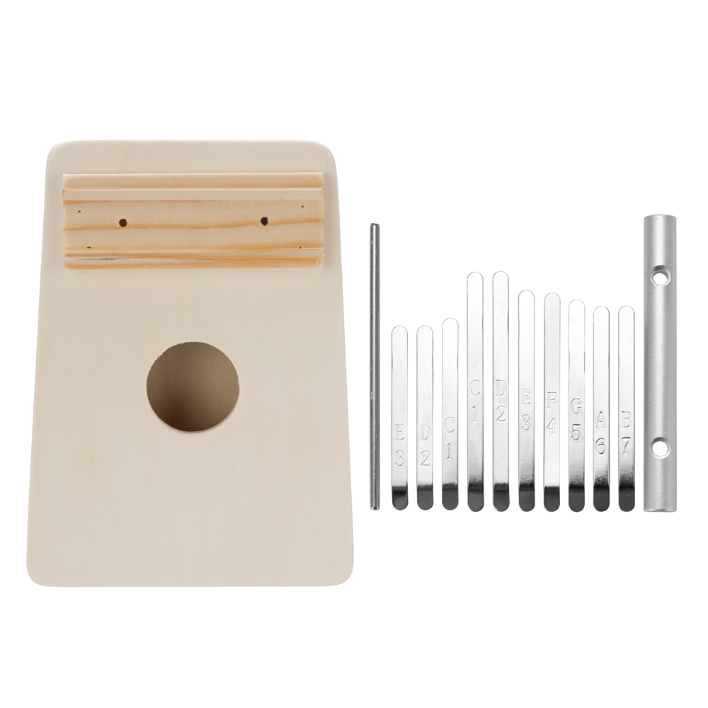 Simple Assembly Kalimba Handwork DIY Kit Wood Finger Thumb Piano Transparent Colorful Kalimba Music Instrument children