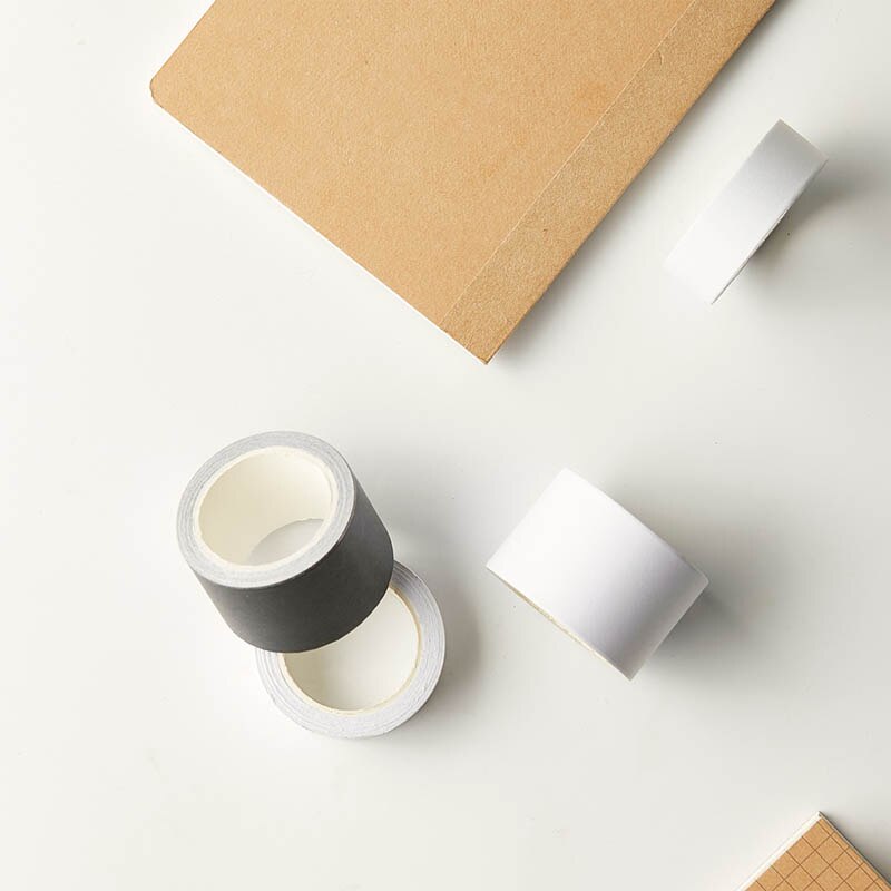 Imoon 1/2 Rolls Zwart Wit Beschrijfbare Washi Tape Voor Muur Diy Decoratie Post Fotolijst Label Maken