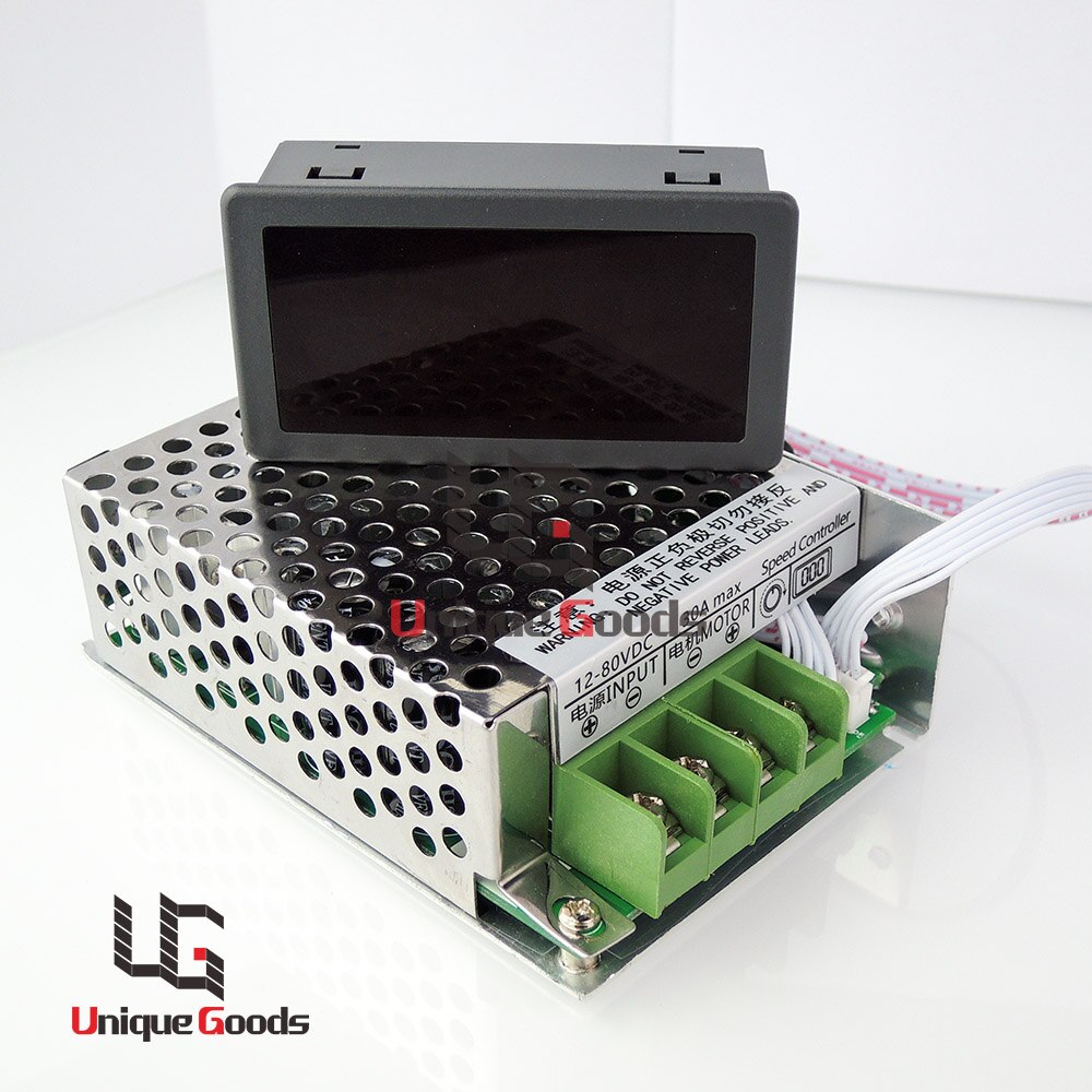 Fabriek Prijs! High Power 12 V-80 V DC 30A LED Digitale Display PWM HHO RC Motor Speed Controller