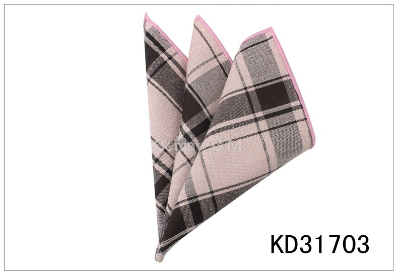 Suits Pocket Square For Men Business Chest Towel Hanky Gentlemen Hankies Classic Plaid Mens Handkerchief: KD31703