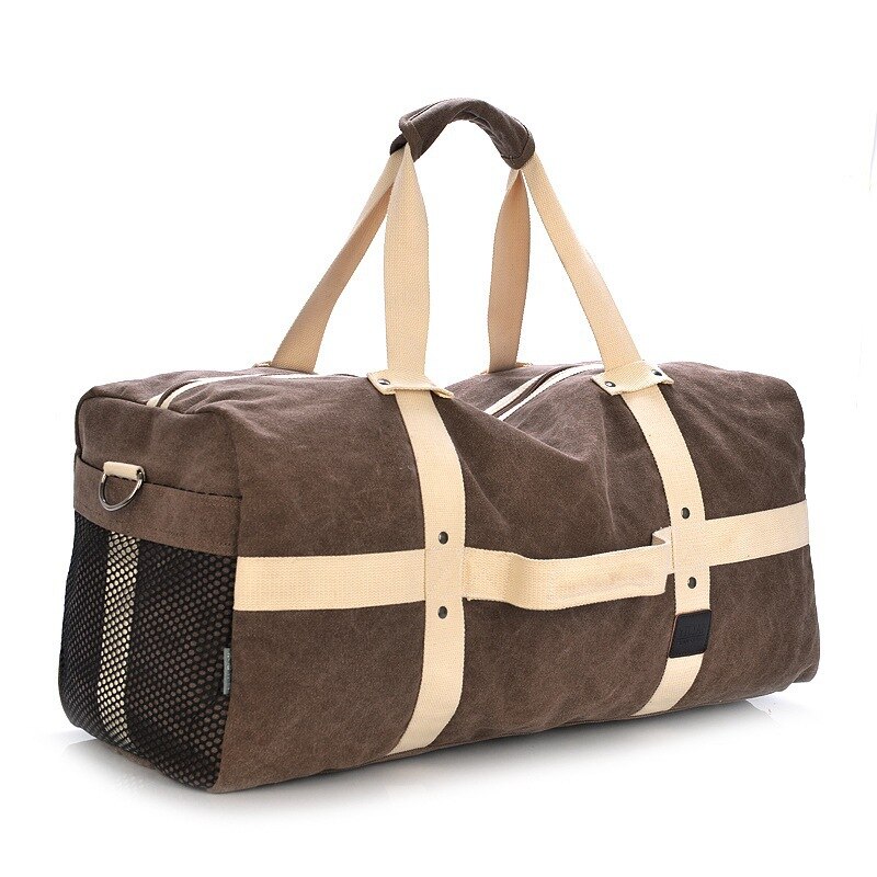 large capacity thick canvas male travel portable single shoulder oblique cross business package luggage bag travel bag