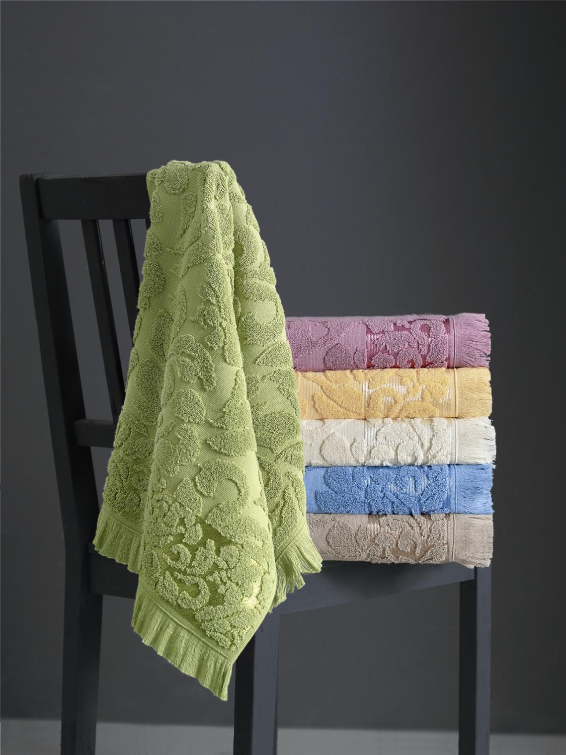 100% Katoen Palace Model Jacquard Patroon Handdoek Gezicht Handdoek Hoofd Handdoek 6 Stuks Maat 50X90 Cm