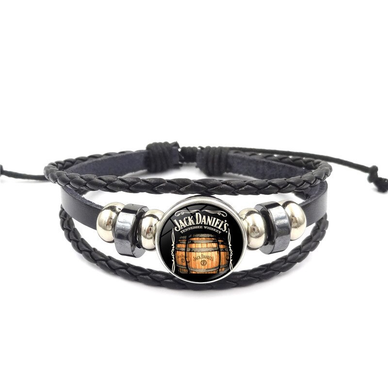 Products Accessories Jack Daniels Time Stone Braided Bracelet Retro Handmade DIY Beaded Bracelet Multilayer Hand Jewelry: Xswx1868 4