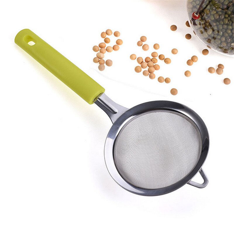 4pcs/set Plastic Wire Fine Mesh Oil Strainer Flour Sifter Sieve Colanders DIY Kitchen Tools Juice And Tea Strainer Cooking Tools: 9x4cm