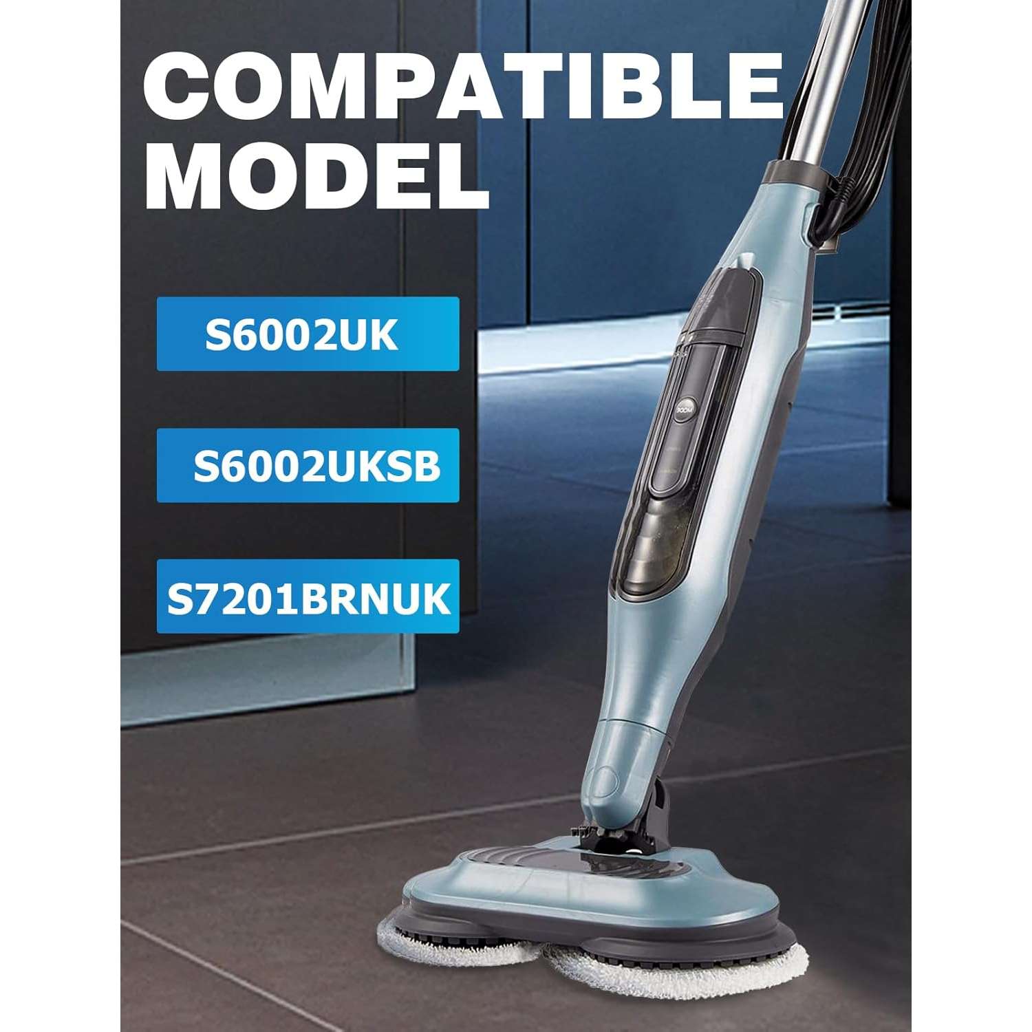 Ångmoppdynor för shark  s6002uk s7201uk s8201uk ångmopp, återanvändbara ång- och skrubbrengöringsdynor, ång- och skrubbdyna