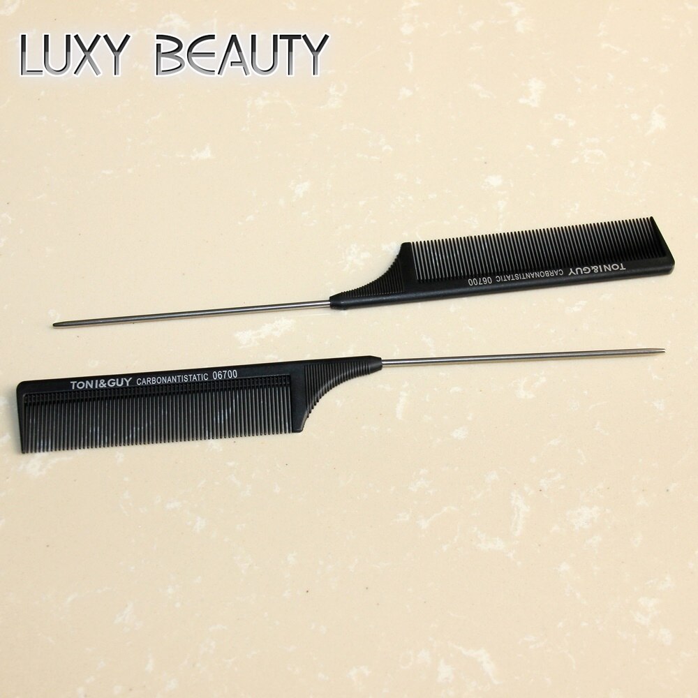 Peine de cola de Metal, cepillo resistente al calor, peines de peluquería para estilismo, extensión de cabello, peluca