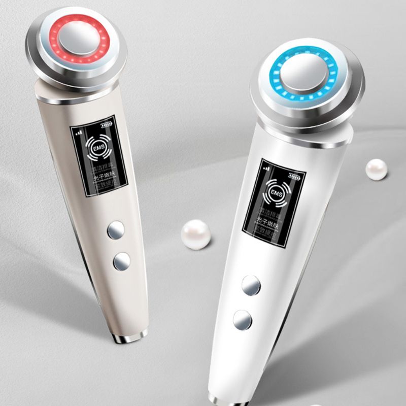 Rf ems iontoforese lys ansigtsæstetik vibration mikrostrøm import hud fugt ren lift pleje instrument