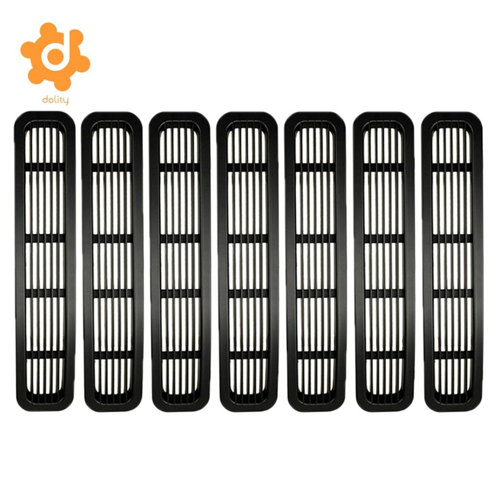 7 Stuks Voor Clip In Grille Grill Mesh Insert Kit Voor Jeep Wrangler Jk