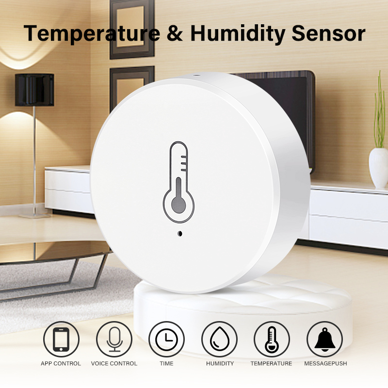 Tuya ZigBee Smart Temperature And Humidity Sensor Battery Powered Smart Home Security Works With Alexa Google Home Smart Life