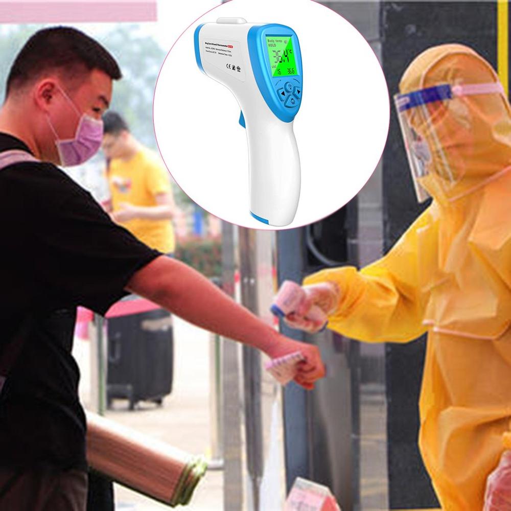 Forehead Thermometer Three Color Screen Non Contact Infrared Thermometer Real Time Reading Temperature