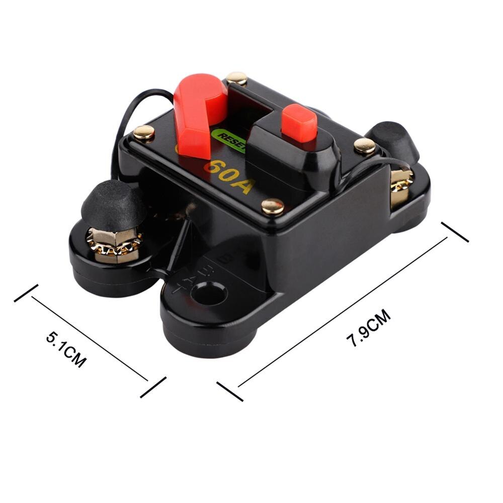 12V-24V DC Waterproof Circuit Breaker DC Home Solar System Reset Fuse Inverter 150A 100A 80A 60A 200A 250A Auto Accessories