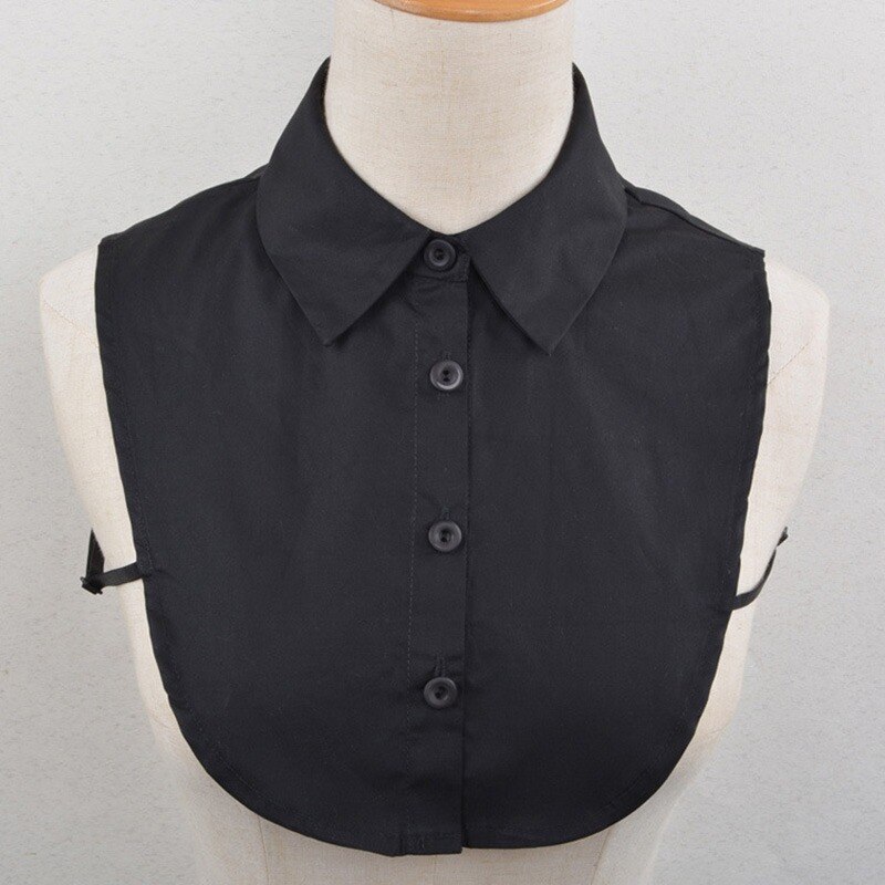 Vrouwen Volwassen Kant Solid Revers Nep Kraag Shirt Dame Afneembare Kragen Blouse Das Kleding Accessoires: A
