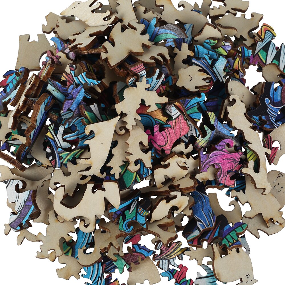 Unieke Houten Puzzels Mysterieuze Wolf Puzzel Cadeau Voor Volwassenen Kids Educatieve Puzzel Fabulous Interactieve Spelletjes