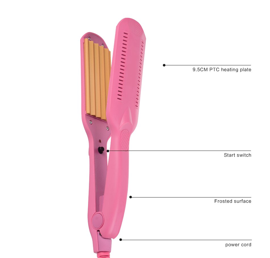 corrugated iron hair straightener iron crimped hairstyle Electronic chapinha corrugation flat irons wave styling tools