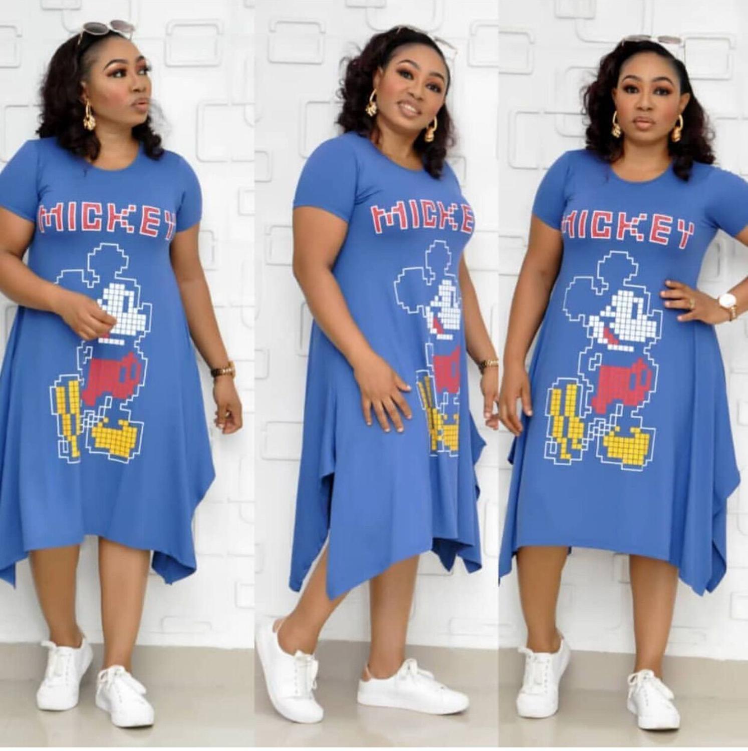 Décontracté africaine Dashiki impression Robe en vrac Bazin Robe de soirée robes afrique bureau longues Maxi robes Hipster traditionnel: blue / L
