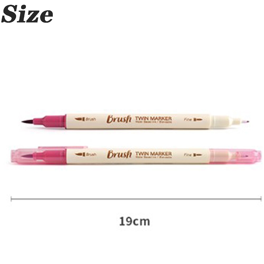 Kolor mazak zestaw pędzelków dwustronnie cienka wkładka woda tusz Blendable akwarela farba rysunek szkoła