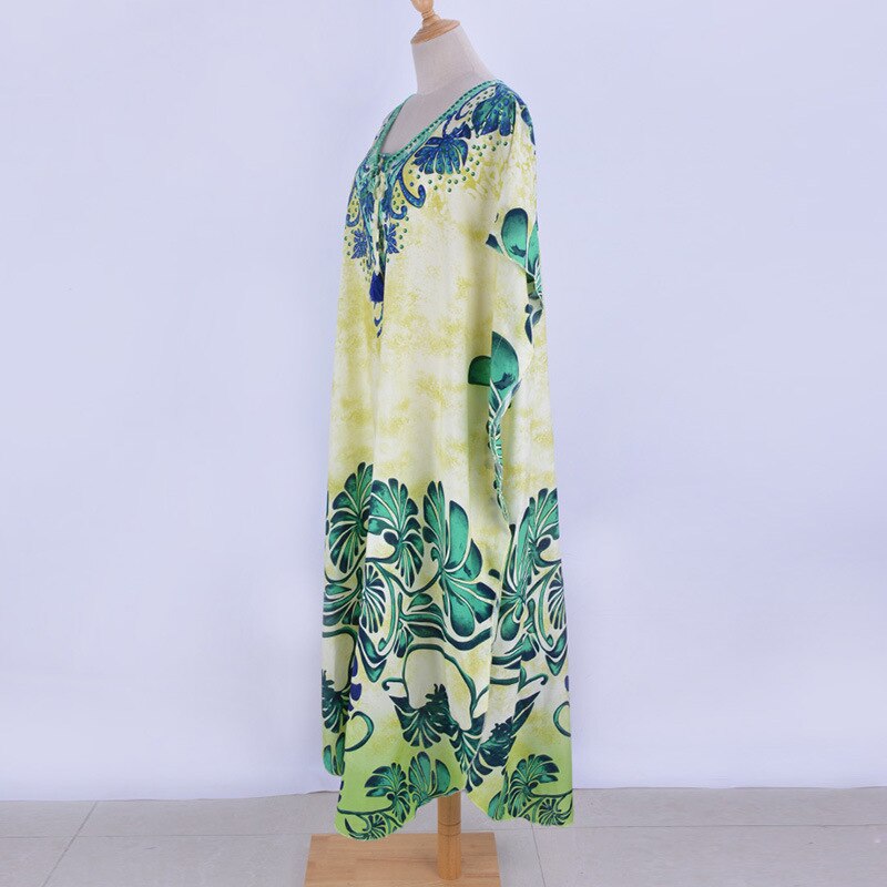 Plus størrelse kaftan Strand tunika kvinner sommer strandtøy badedrakt dekke opp dame bohem strandkjole kappe de plage sarongs pareo