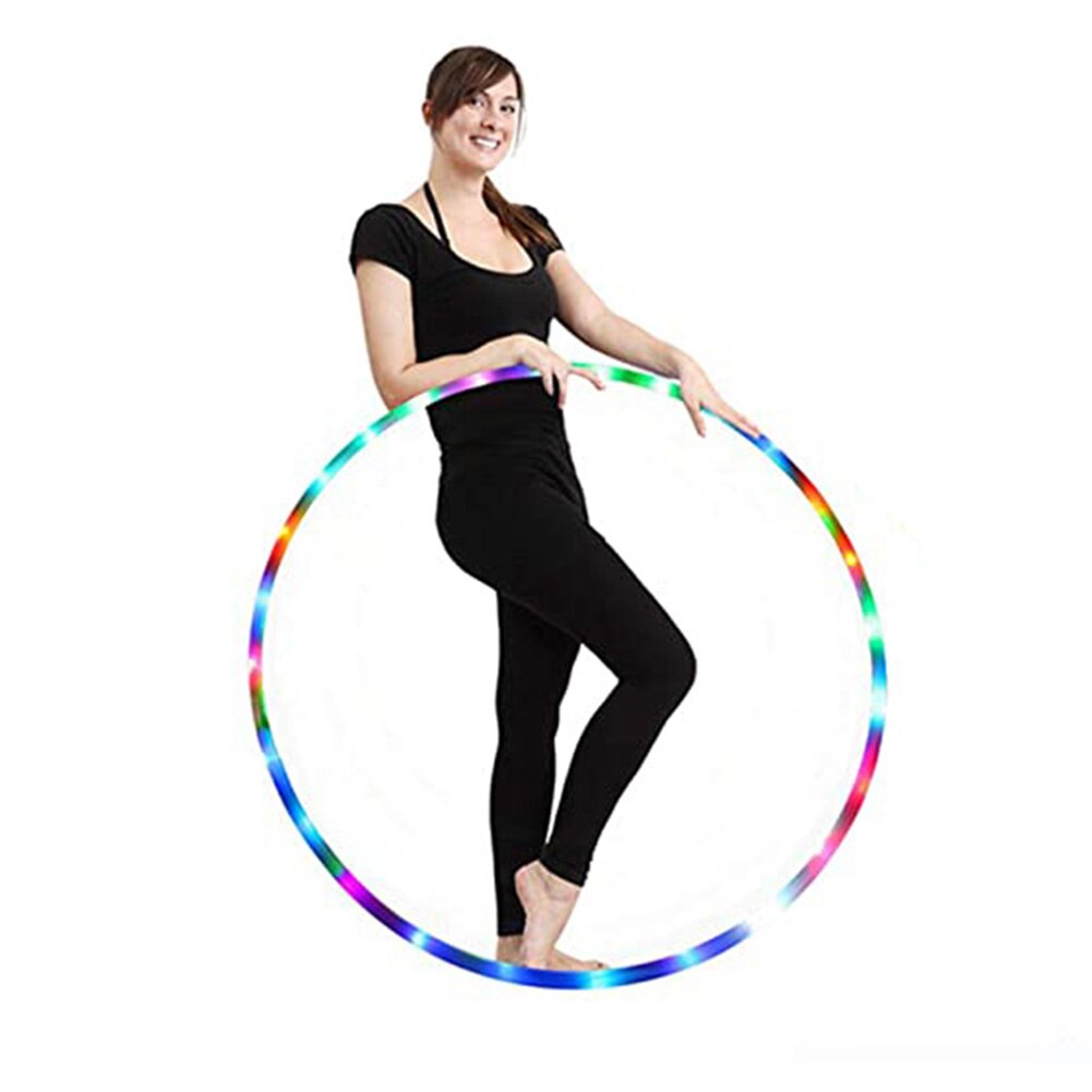 Modieuze 24Leds Lichten Fitness Cirkel Kleurrijke Led Fitness Gewichtsverlies Cirkel Voor Dancing Show Prestaties