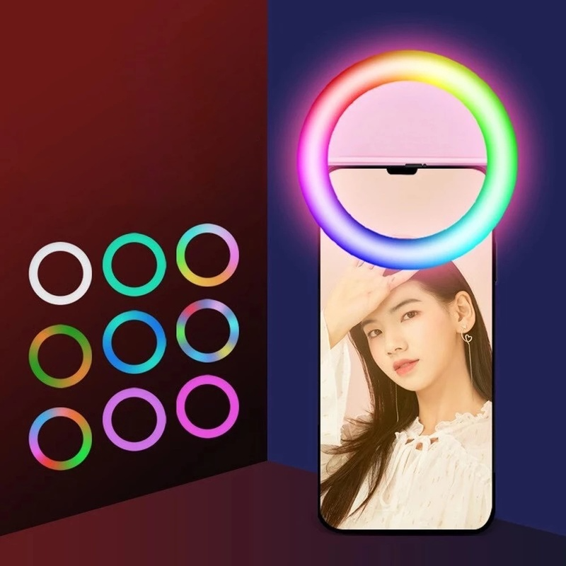 Fill Ring Light Mobile Phone Universal Selfie Lamp Mobile Phone Lens Portable Flash Ring LED Camera Luminous Ring Clip Light