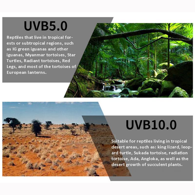 UVB5.0/UVB10.0 Reptile Tortoise UVB Lamp UV Lamp Calcium Lamp 26w 220-240v Pvc For Turtles Snakes Reptiles