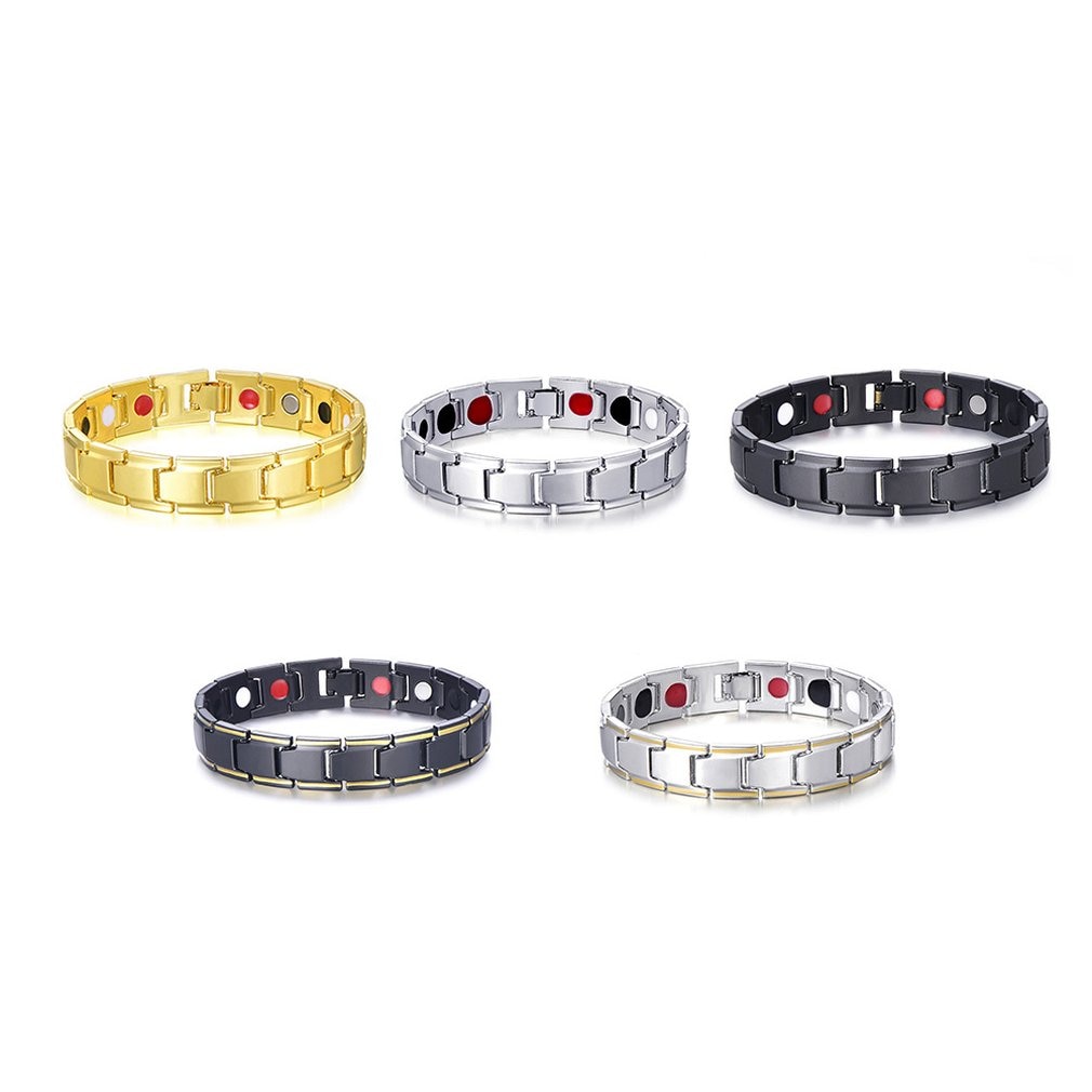 Bracelet magnétique sain torsadé de soins de santé thérapie de puissance femmes hommes Bracelet en acier titane hématite magnétique détachable