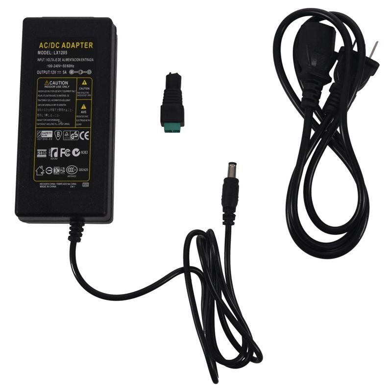 12V adaptateur d'alimentation 5A transformateur 110-220V &