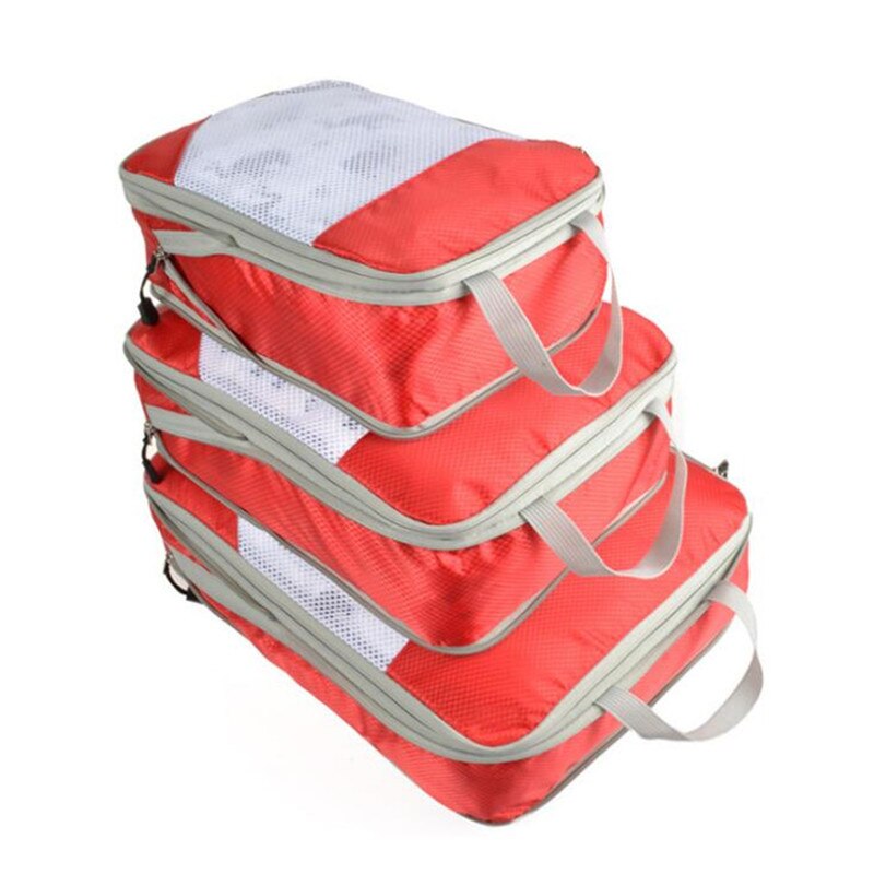 Ensemble de sac de rangement Compressible trois pièces Compression emballage Cube voyage organisateur de bagages pliable sac de voyage organisateur