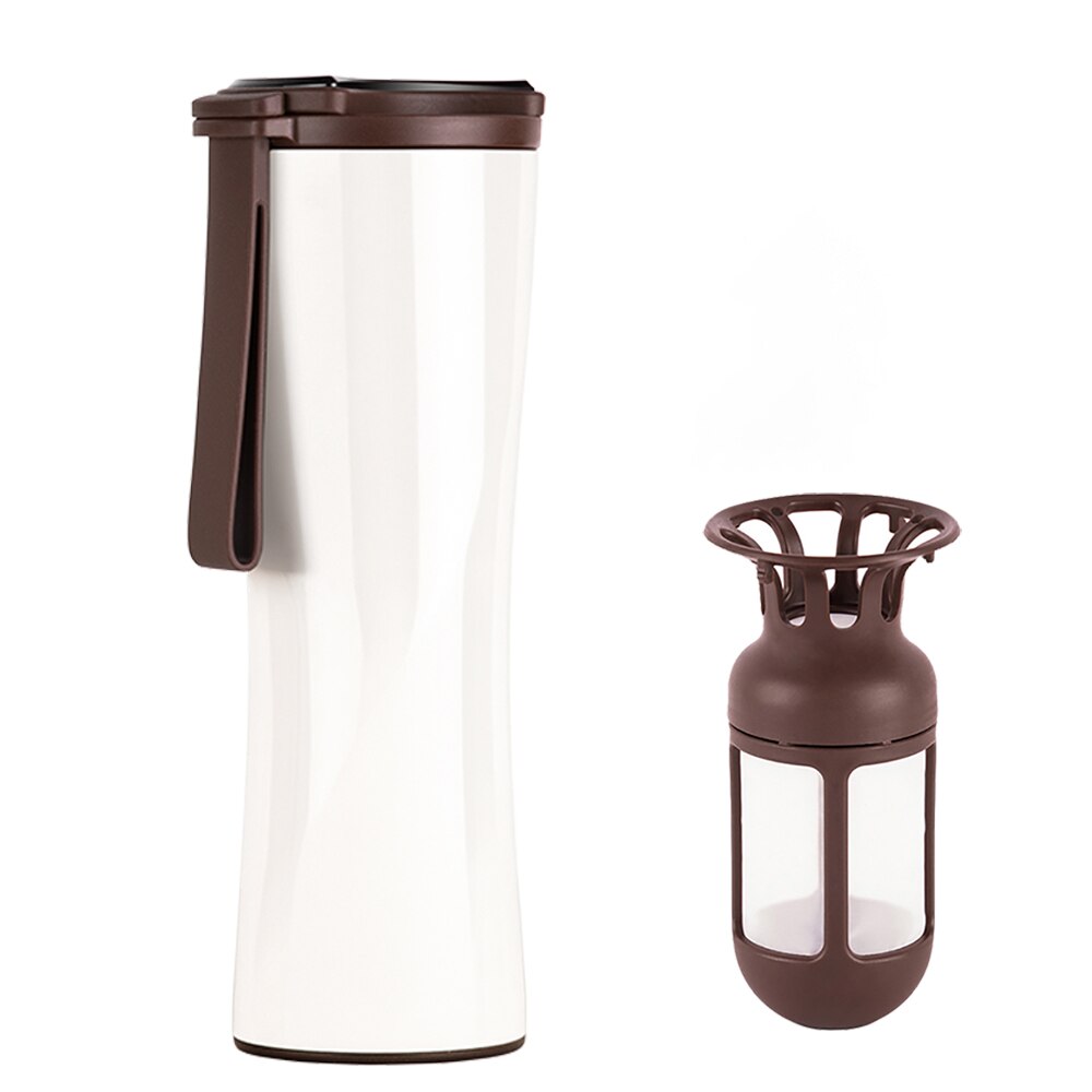 Xiaomi-taza de viaje Moka Smart, vaso de café portátil de 430 Ml, termo con pantalla táctil Oled, taza de café de acero inoxidable: White