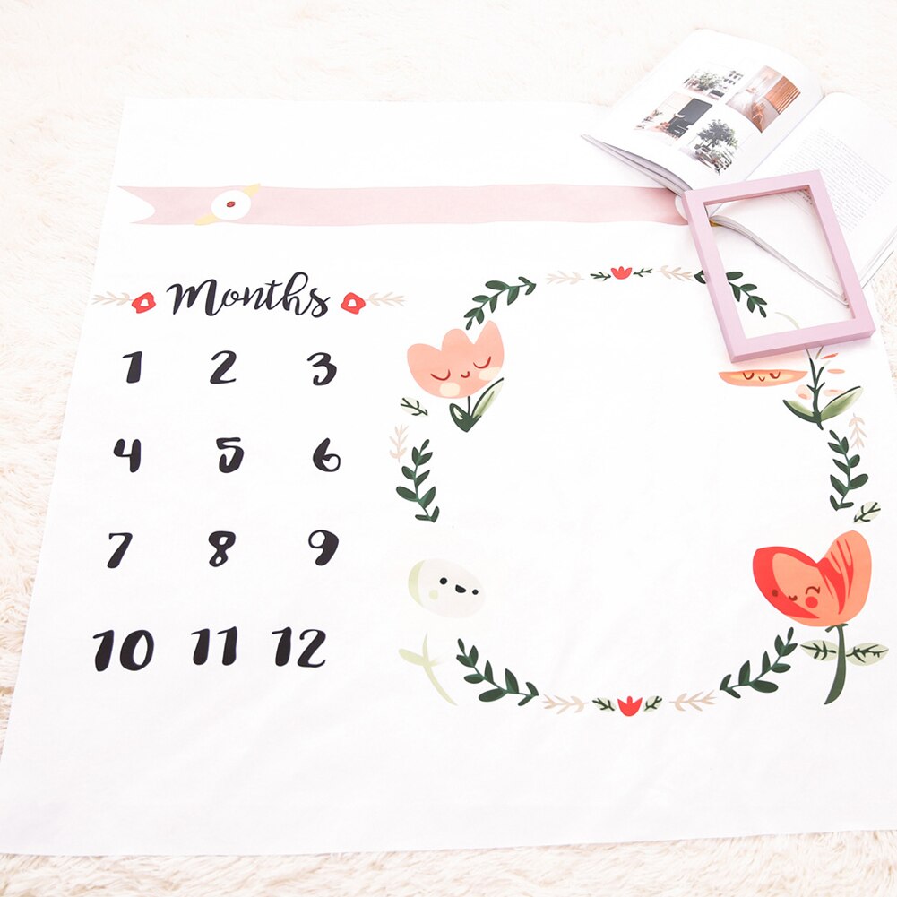 Requisiten Erinnerungen Monatliche Milestone Infant Hintergrund Rekord Decke Fotografie Baby Wächst