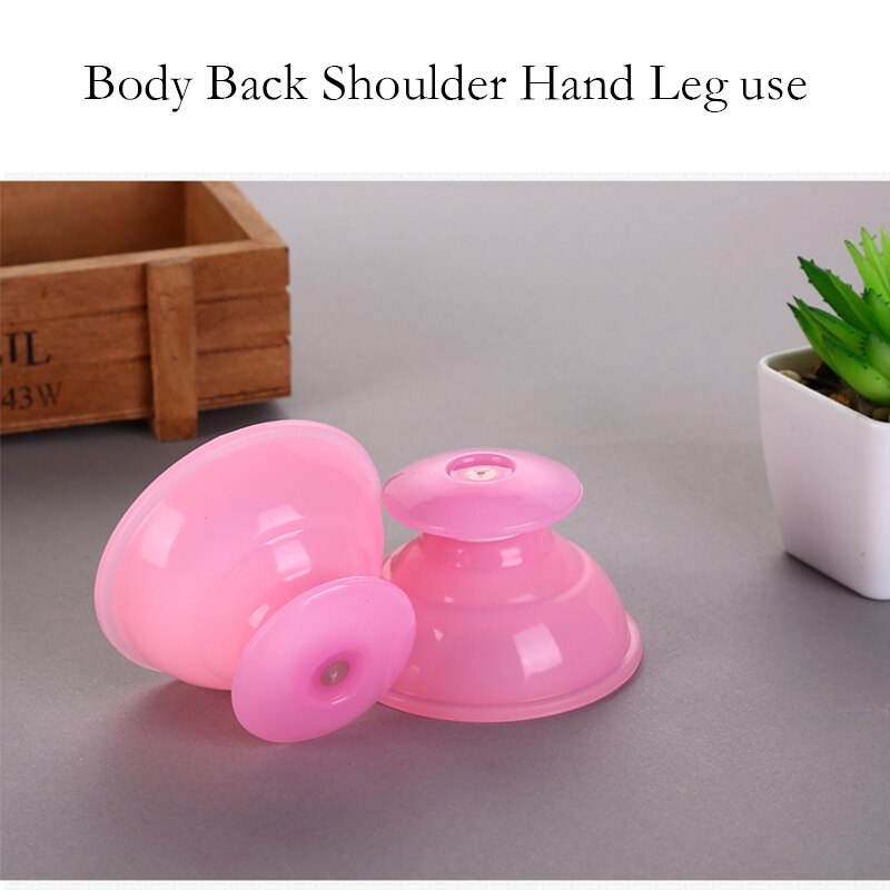 Rundt håndtag cuppng kop anti cellulite krop bagside skulder arm ben sundhedspleje silica gel sugekop cupping terapi værktøj