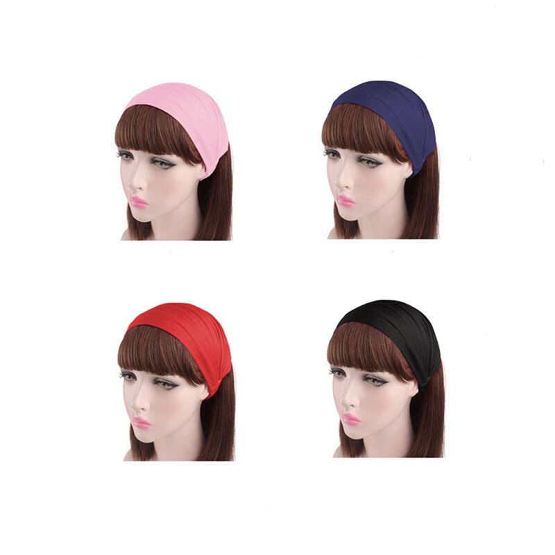 Stof Elastische Yoga Hoofdband Effen Kleur Brede Haarband Voor Vrouwen Yoga Haarband Sport Hoofdband Haar Accessoires