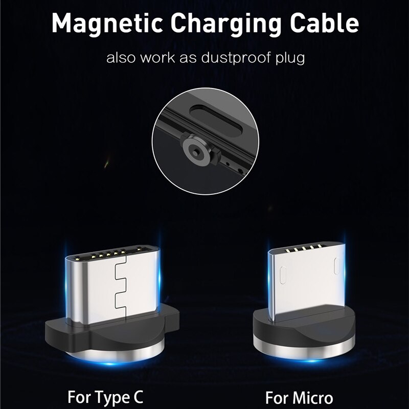 Cabo magnético de carregamento rápido usb tipo c carregador de ímã de cabo de carregamento de dados micro cabo usb cabo do telefone móvel cabo de usb