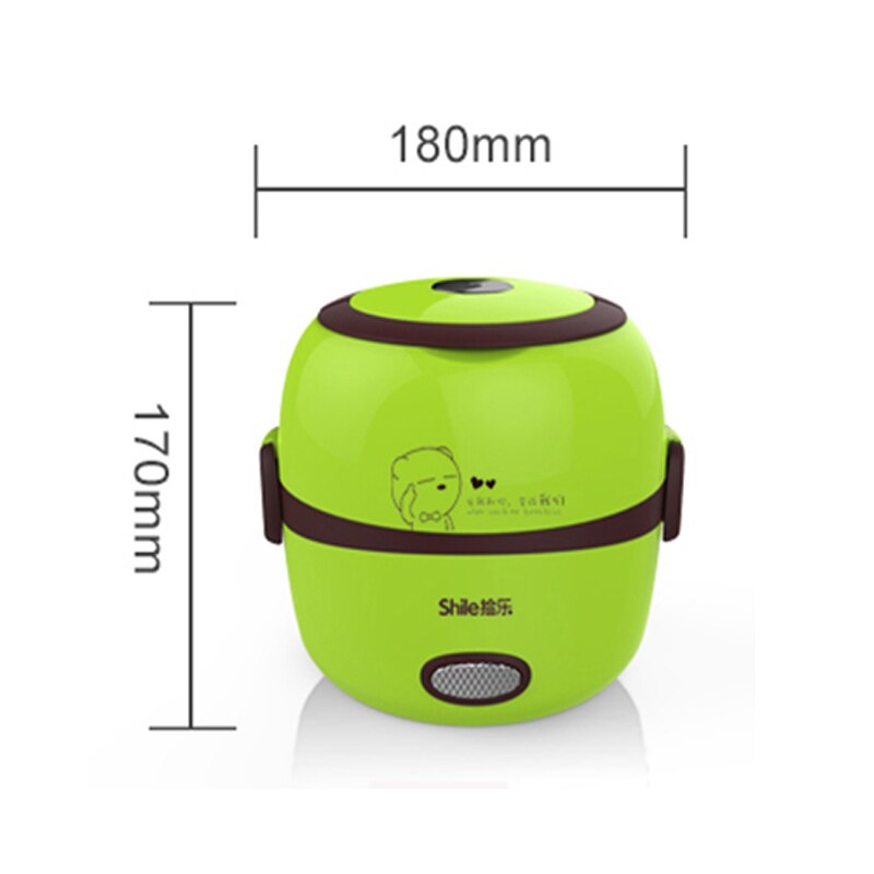MINI Rice Cooker Thermal Heating Electric Lunch Box 2 Layers Portable Food Steamer Cooking Container Meal Lunchbox Warmer