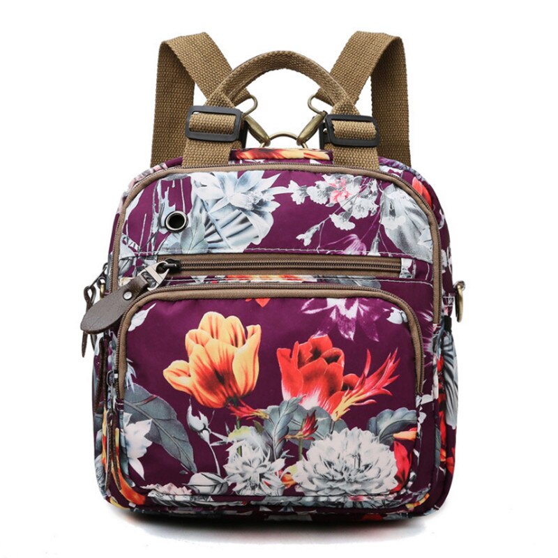 Grote Capaciteit Moeder Rugzak Multifunctionele Afdrukken Rugzak Dames Tas Waterdicht Canvas Rugzak Mochilas