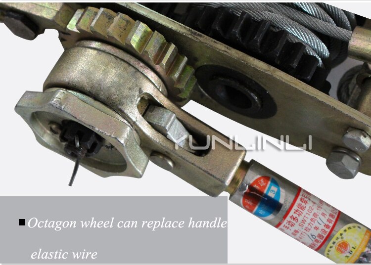 Pulling Tightening Tool Manual Wire Rope Tensioner Multi-function Double Hook Electrician Ratchet Tighten Pull Cable Clamp -4T