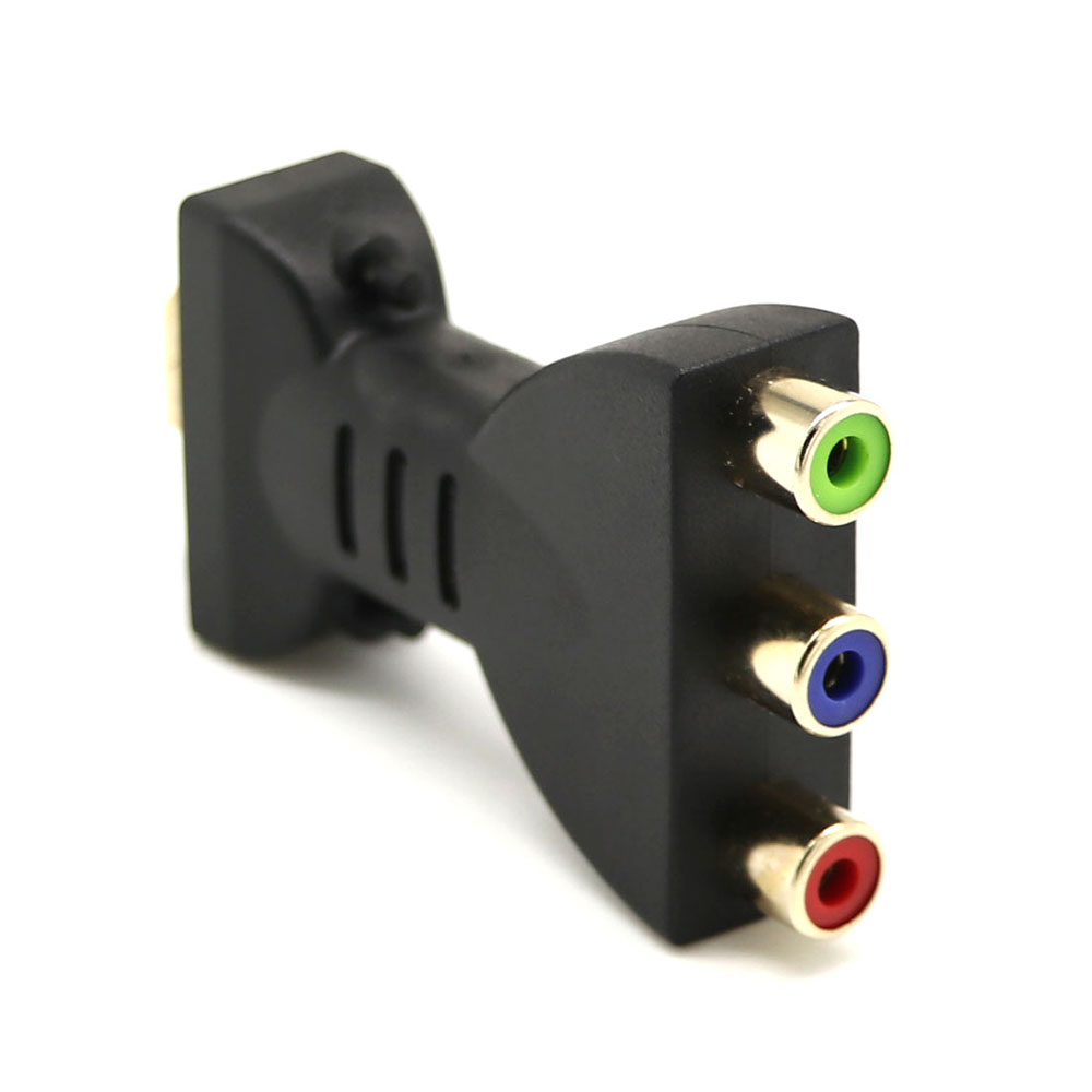 Pozłacane wejście HDMI męski na 3 RGB RCA Adapter Audio wideo audiowizualnym konwerter do 1080P HATV DVD żarówka jak