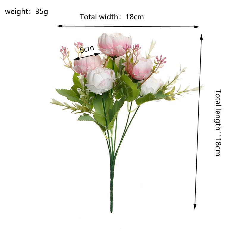 1 st/europa cupid 6 liten pion konstgjord blomma heminredning bröllop sovrum vardagsrum dekoration