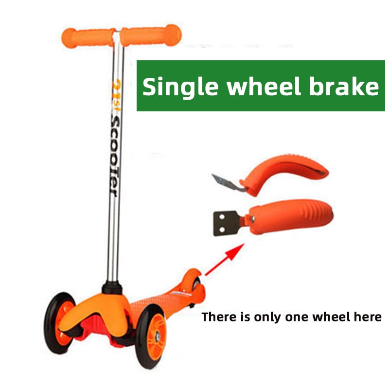 Almofadas de freio scooter para crianças, freio de roda traseira, skid, roda traseira, acessórios, 3 ou 4 rodas