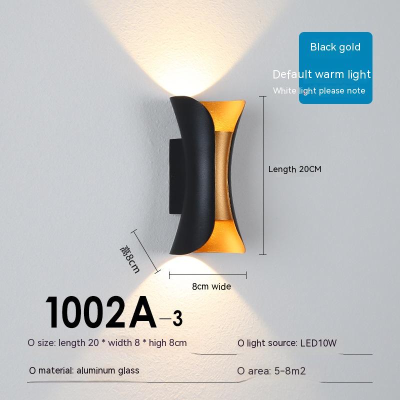 Buitenwandlamp Waterdichte Ip65 Nordic Retro Stijl Led Verlichting Tuin Binnenplaats Buitenmuur Gang Foyer Garage AC85-265V: Licht Geel / Cold White