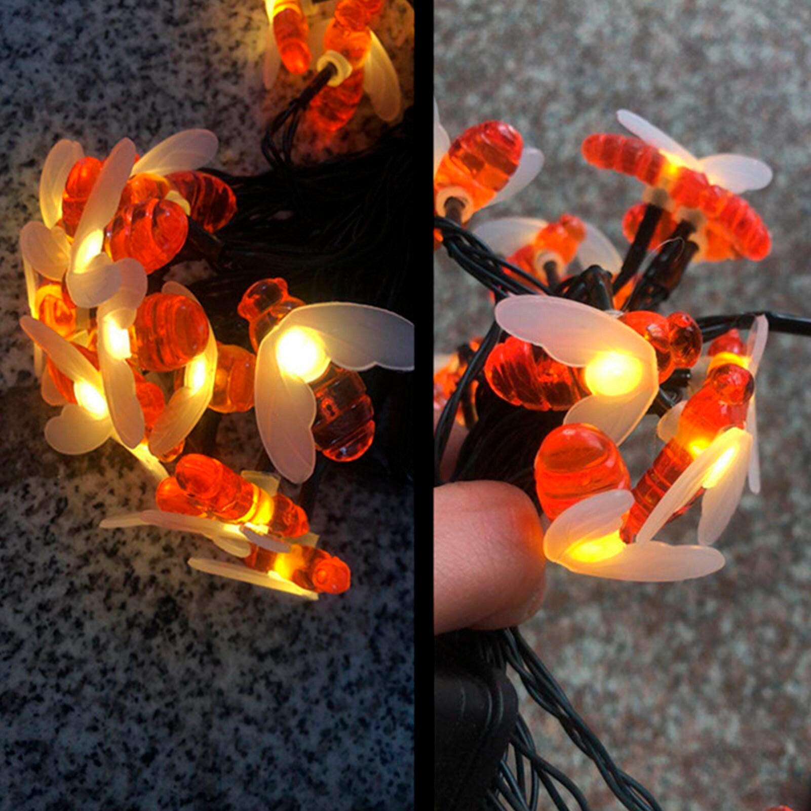 Solar Bee Fairy Tale Light String 7M 50 LED Waterproof Outdoor Garland Solar Power Lamp Christmas For Garden Decoration