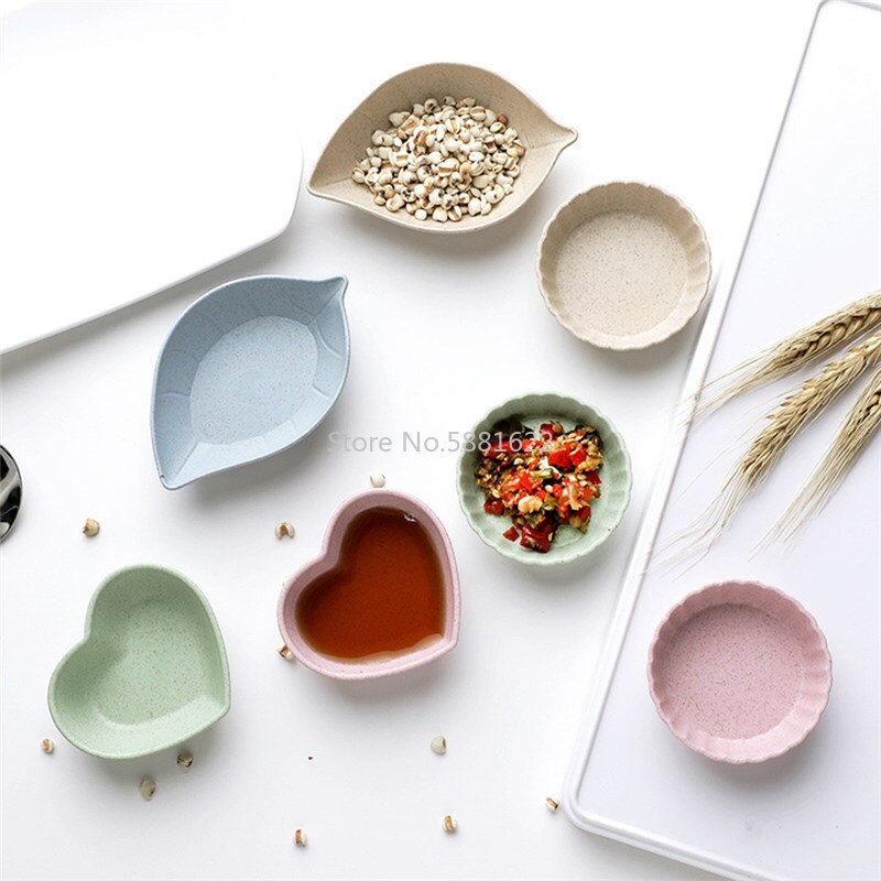 4 Pcs Small Dish Vinegar Sauce Seasoning Dish Snack Plate Kitchen Tray Small Food Dish Appetizer Plates Tableware Food Container