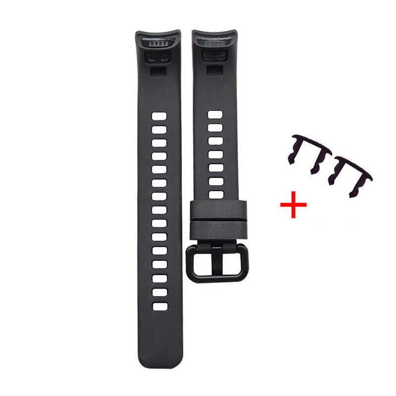 Pulseira de silicone para huawei honor band 4 5, acessórios inteligentes para pulseira honor band 5, pulseira com película protetora