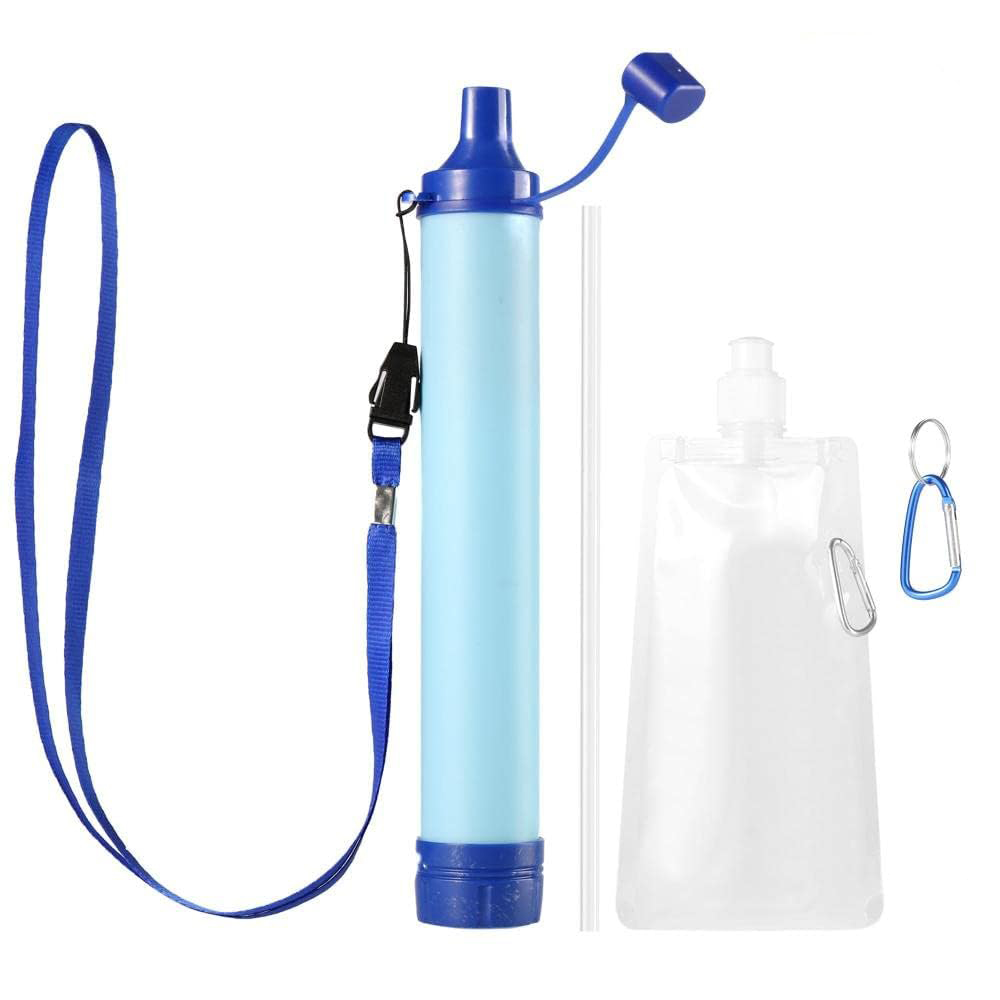 Draagbare waterfilter, waterrietjes om water te zuiveren, waterzuiveringsfilter, persoonlijke waterfilterrietje draagbare filtratie voor buiten