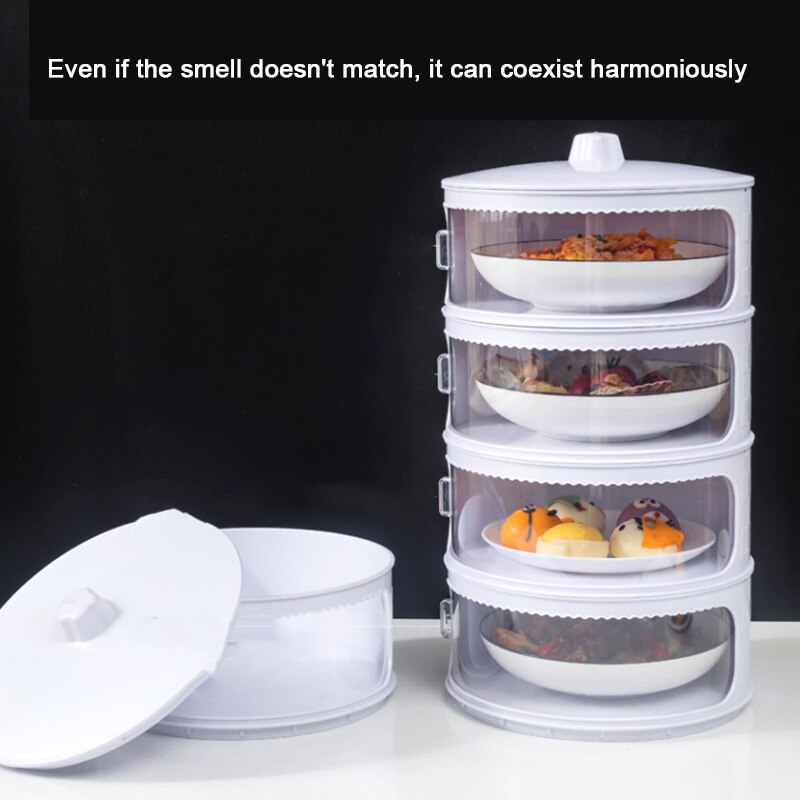 Multi-layer Food Cover Stackable Food Insulation Cover Anti-flies Household Dining Table Leftovers Storage Dust Proof Cover