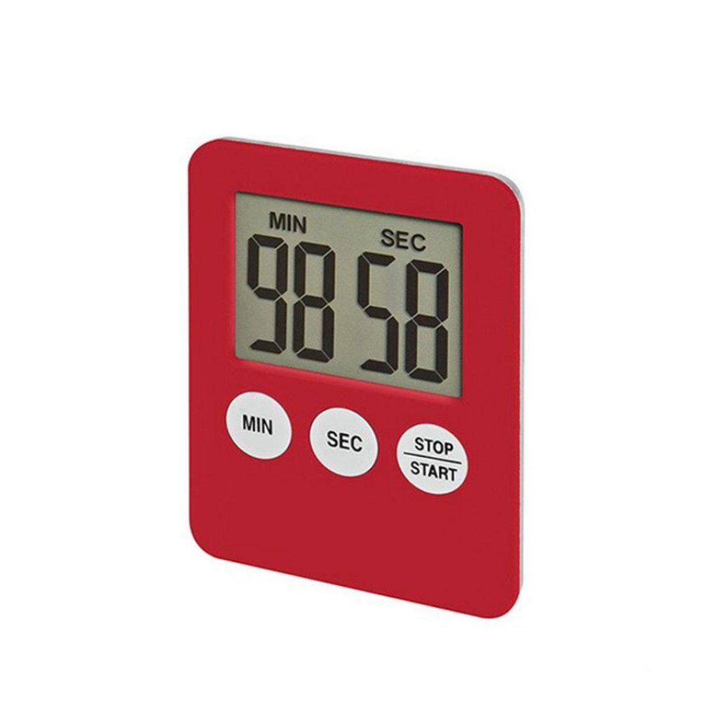 Led Digital Kitchen Electronic Timer Countdown Medication Reminder Kitchen Timer Portable: red