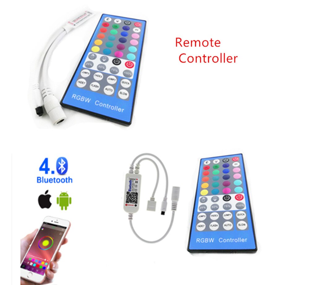 Rgbw Led Controller DC12V 40Key Ir Afstandsbediening/Bluetooth Controle Voor Rgbw Of Rgbww Led Strip Verlichting